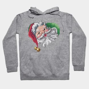 Santa Claus Heart Portrait Hoodie